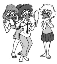 They turned him into a Swan Girl!